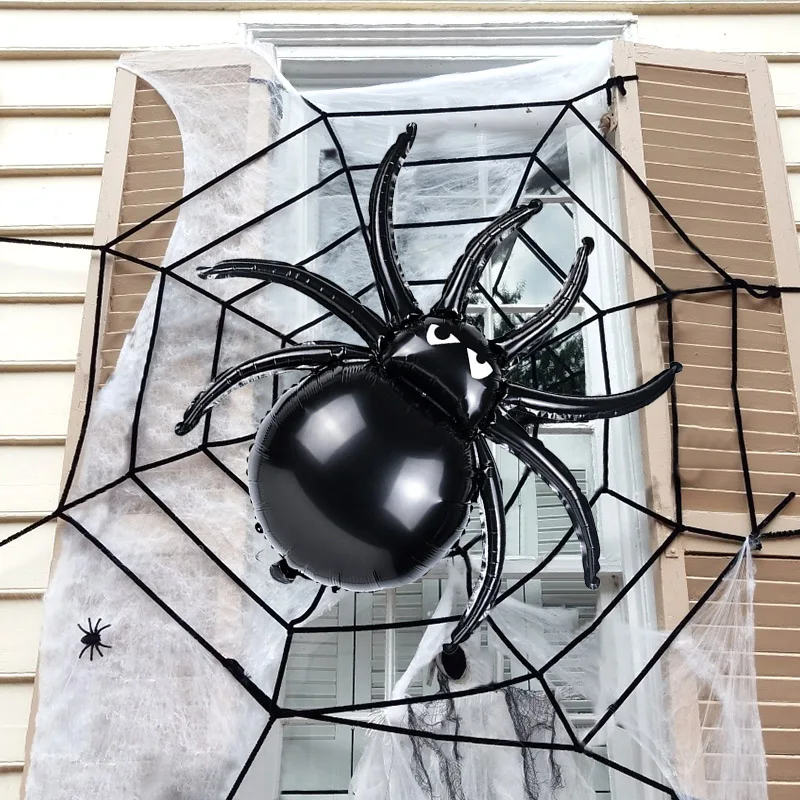 

1PCS Large Halloween Black Spider PVC Balloons Inflatable Balls for Haunted House Halloween Party Decoration Kids Toy Globos