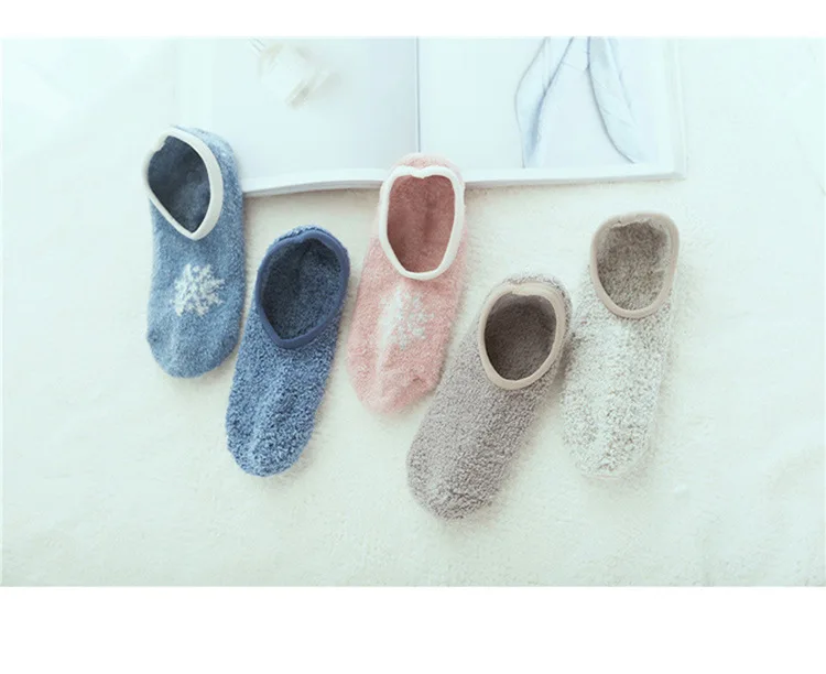 

Non-Slip Grip Sock Slipper Indoor Women Floor Shoes Autumn Winter Adult soft-soled Carpet Thick Yoga Education Home B3W98