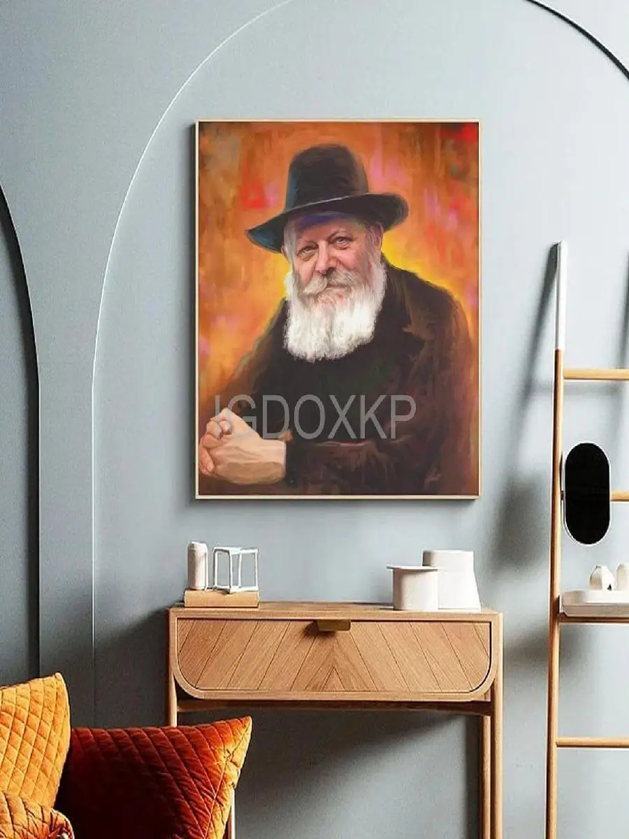 Lubavitcher Rebbe Portrait Canvas Poster xinch  Menachem Mendel Schneerson Wall Art Decor for Living Room  Bedroom