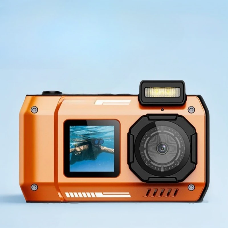 Bare metal waterproof camera D50 dual screen selfie outdoor sports high definition diving 10 meters camera swimming