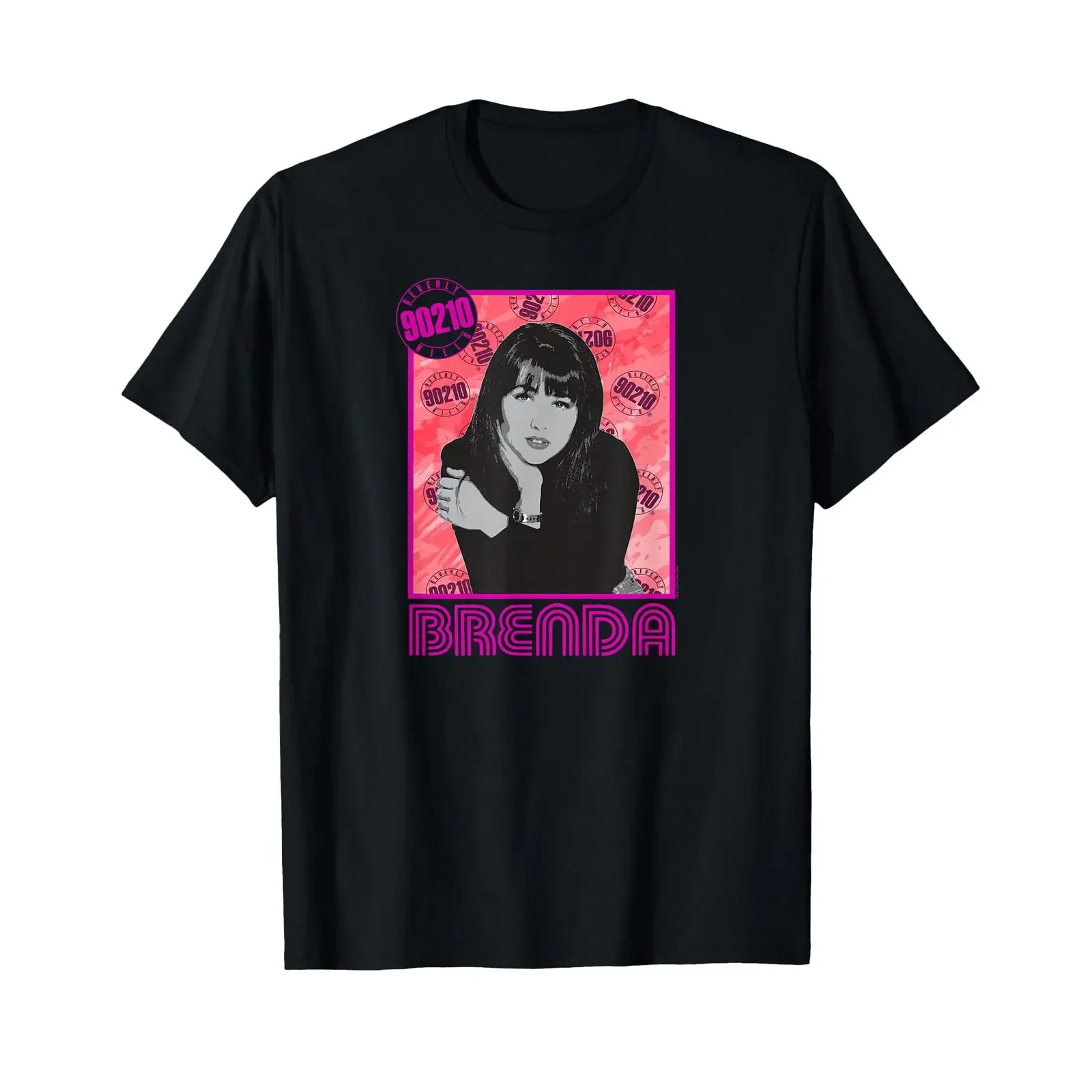 Camiseta Beverly Hills 90210 Brenda, estilo vintage, lavada, suave, para uso diario, gráfico, ligeramente elástica, cómoda para hombre