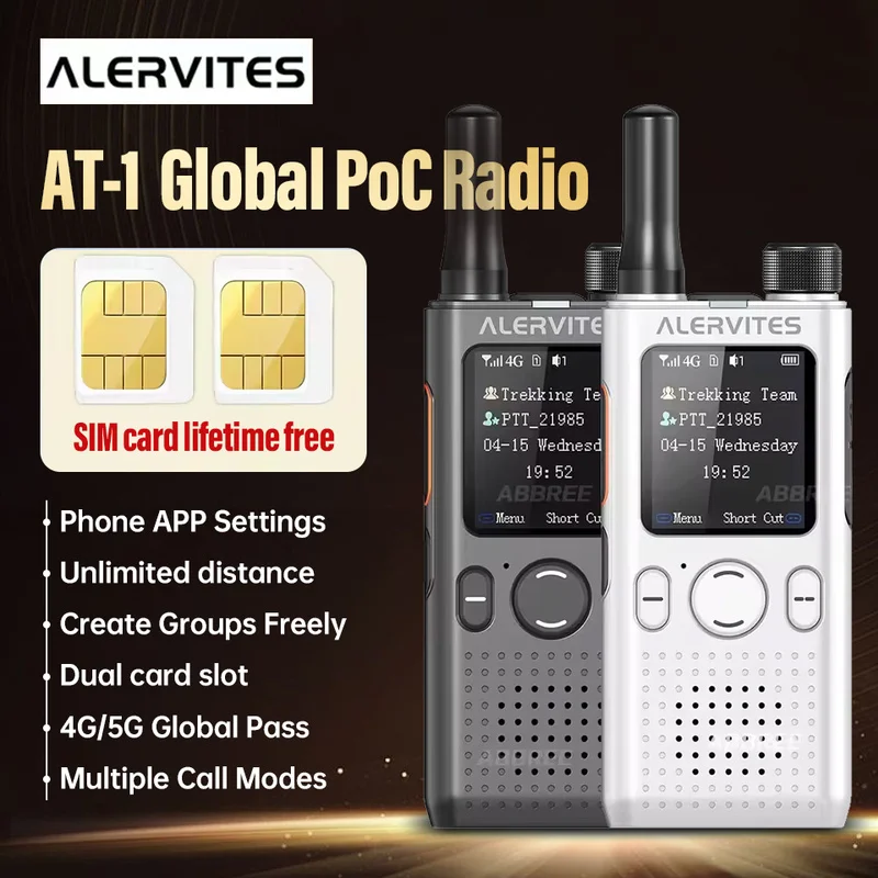 radio-bidirectionnelle-baofeng-alervites-at1-poc--service-mondial-gratuit-a-vie-creation-et-gestion-libre-de-teams-reseau-cellulaire-4g-5g