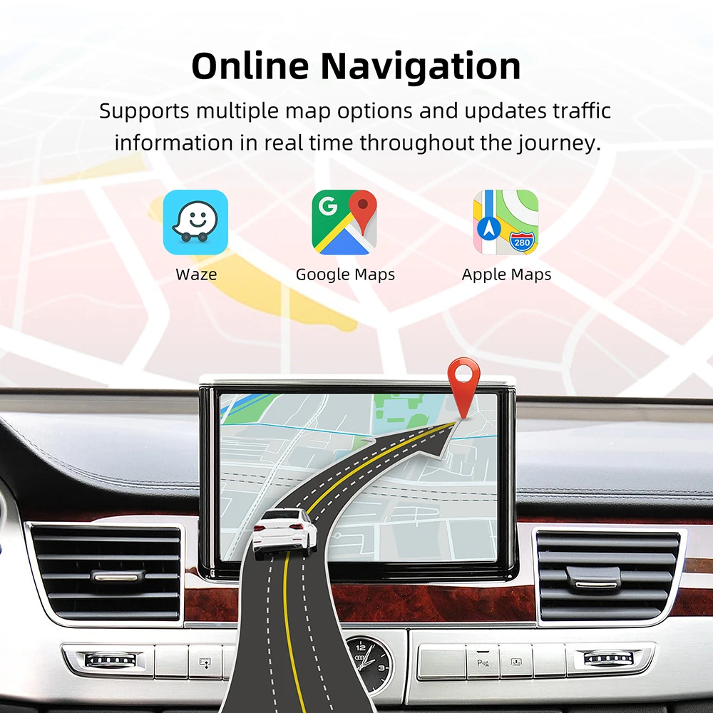 for Audi A8 2010–2017, 6.5 Inch/7 Inch Screen, MMI 3G Module Android Auto Mirror Revers with CarPlay & Android Auto Retrofit Kit