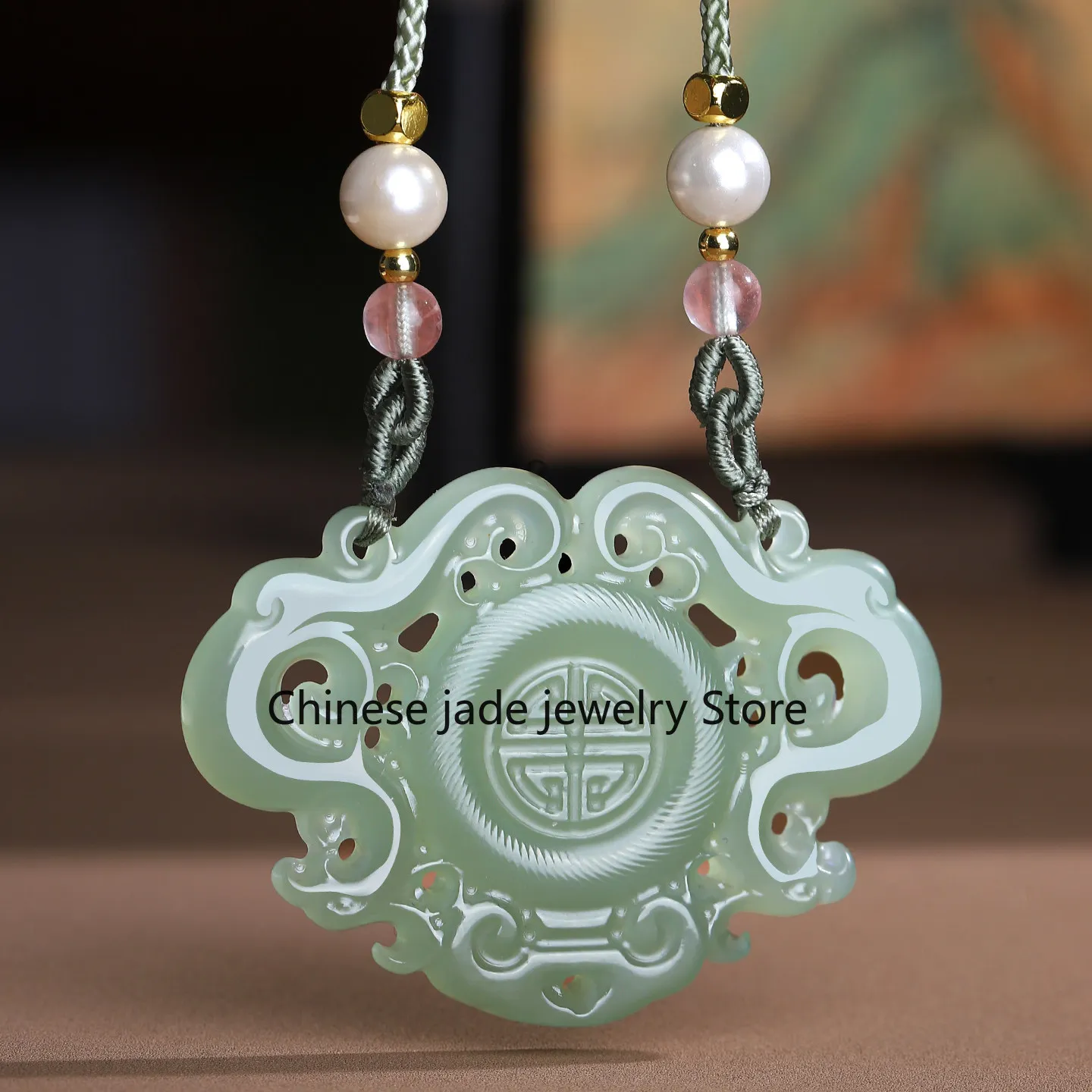 Natural Hetian antique double phoenix pendant Qinghai material phoenix birthday pendant men's and women's pe