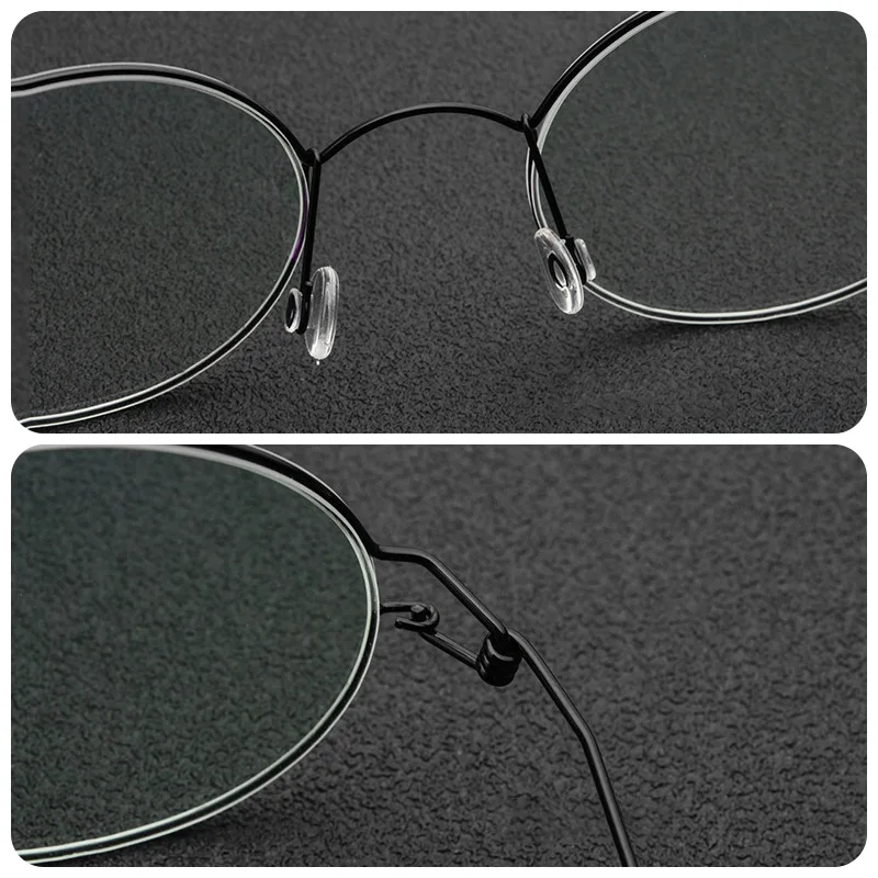 EYORA No Any Screw Ultralight Round Alloy Reading Glasses Anti Blue Ray Myopia and Hyperopia Photochromic Prescription Eyewear