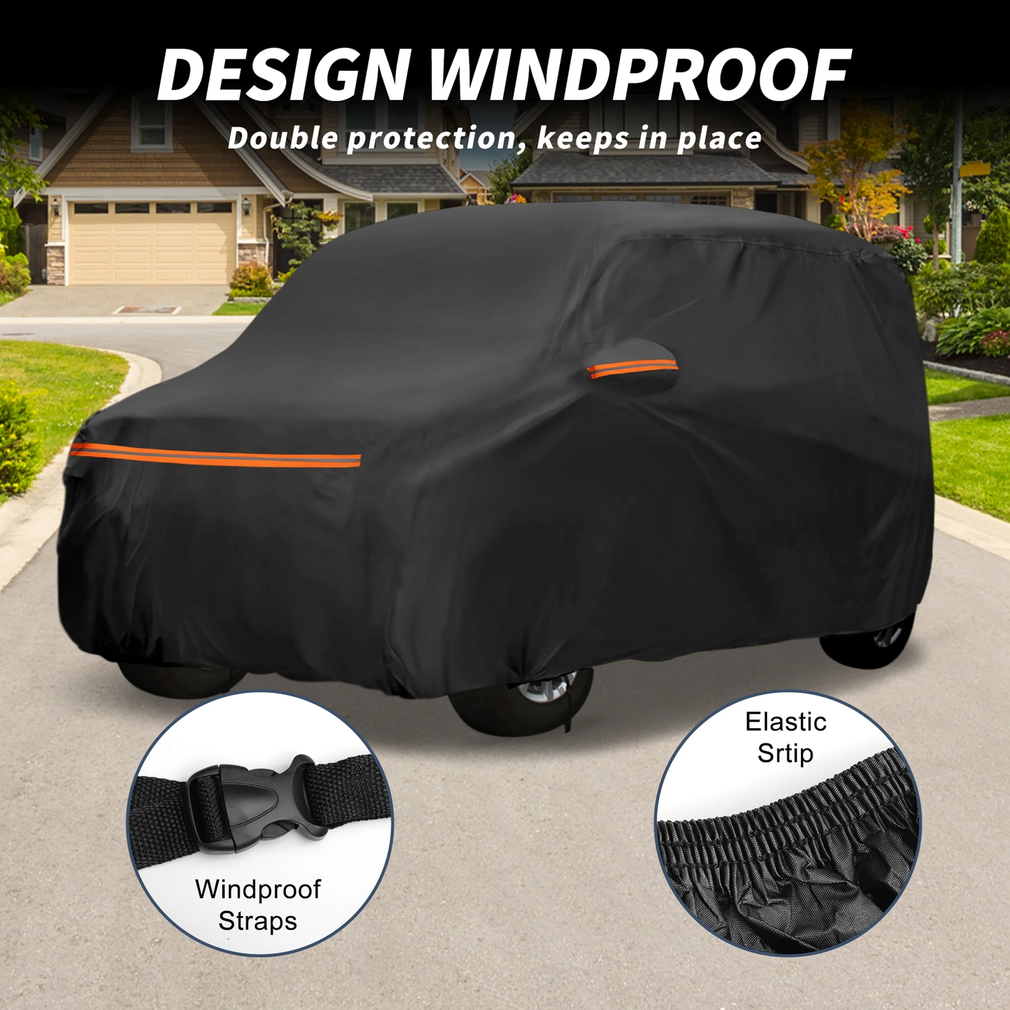 X Autohaux Car Cover Waterproof All Weather Outdoor Anti-UV Sun Rain Protection Full Exterior Cover for Daihatsu Move Canbus
