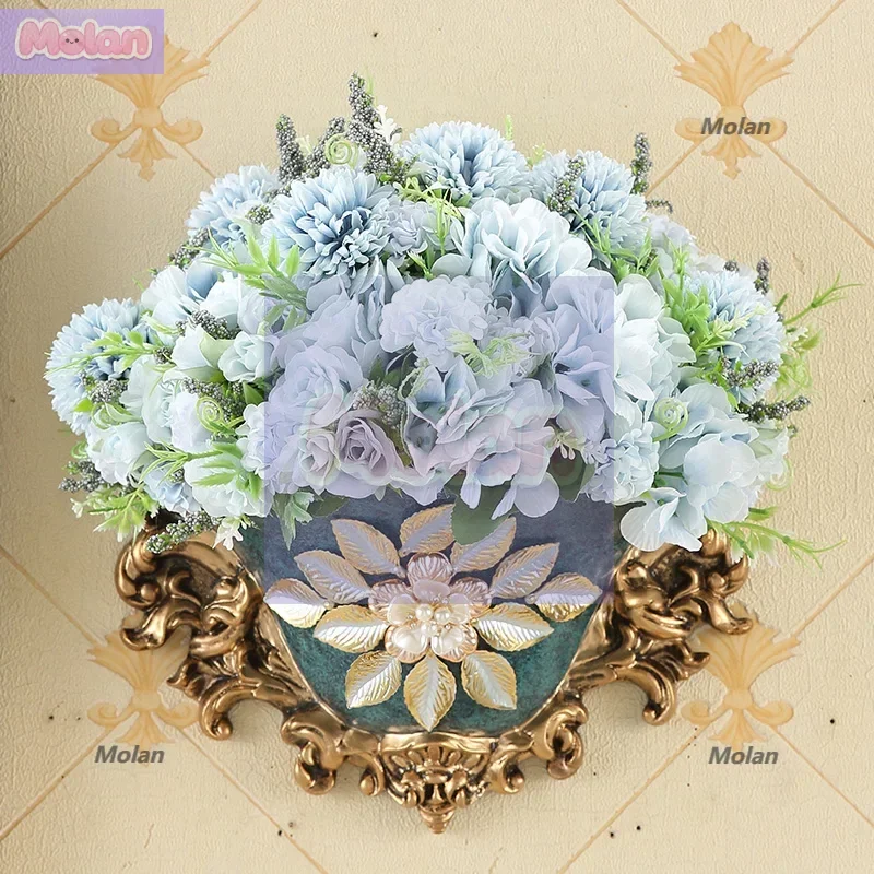 

European wall decoration home creative background wall wall decoration flower vase living room bedroom wall wall wall decoration