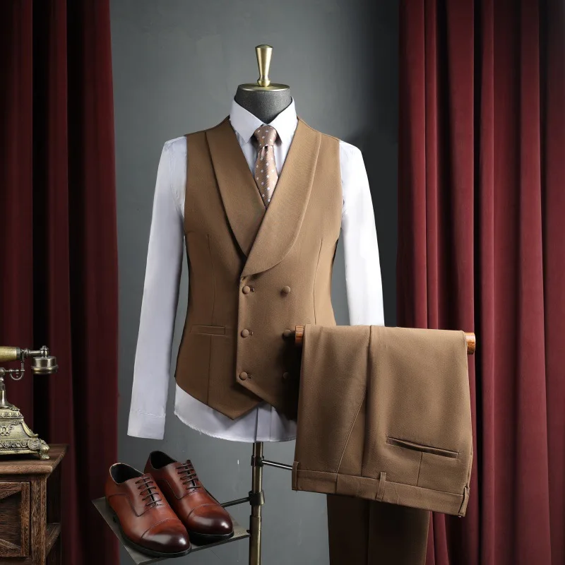 

(Jacket +Pants) 2026 New Luxury Elegant Men's Suits 2 Piece Set Fashion Korean Casual Slim Fit Social Groom Wedding Tuxedo