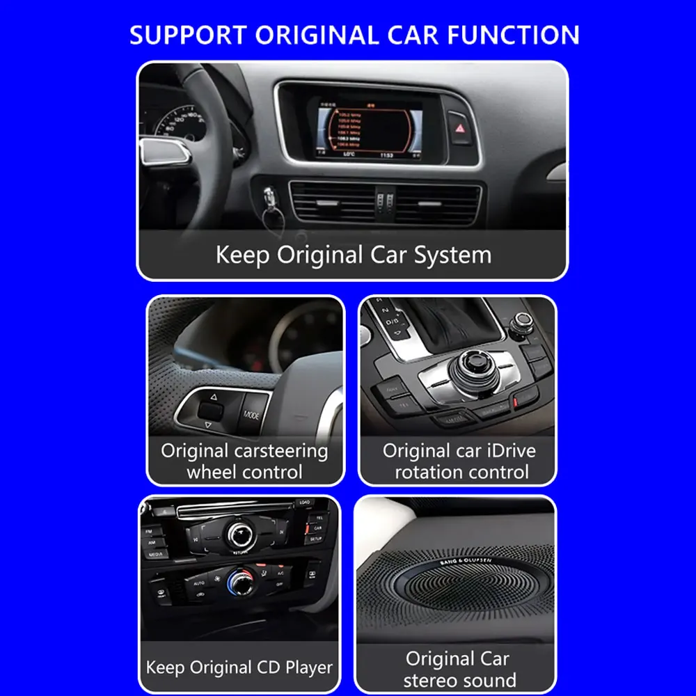 لاسلكي CarPlay أندرويد 14 لأودي Q3 2011 - 2018 سيارة الوسائط المتعددة راديو الملاحة نظام تحديد المواقع واي فاي السلكية السيارات DSP 8 بوصة تعمل باللمس #3