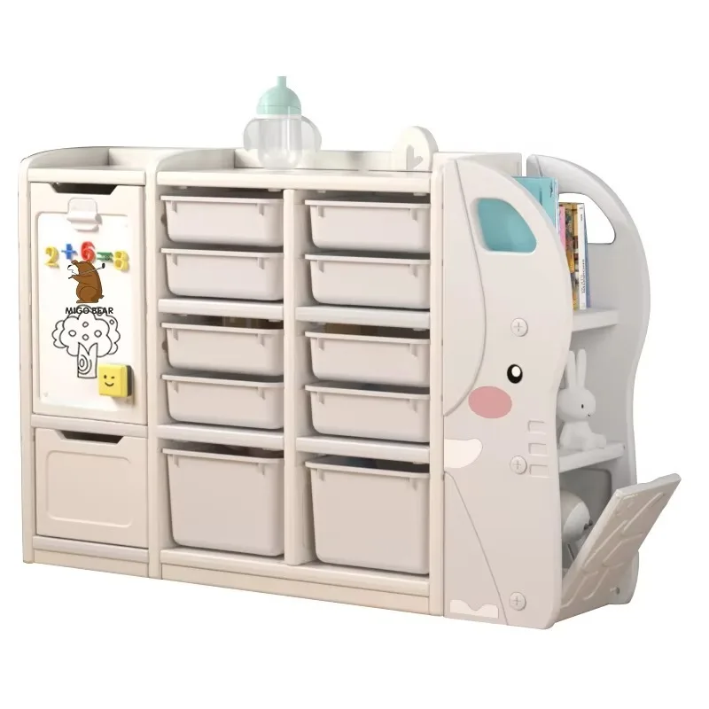 

Plastic Children's Furniture Bookcase Baby Corner Shelf Drawer Toy Box Children's Storage Bookshelf Cabinet