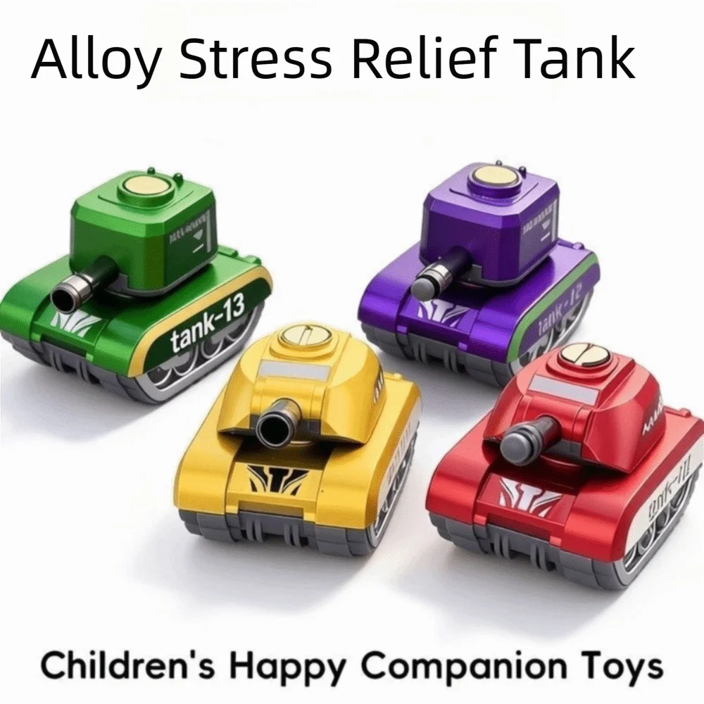 Tank Model Toy Alloy Material Alloy Tank Toy Cool Design Fun Toy Armored Vehicle Toy Rotating Turret Mini Tank Toy Kids Gifts