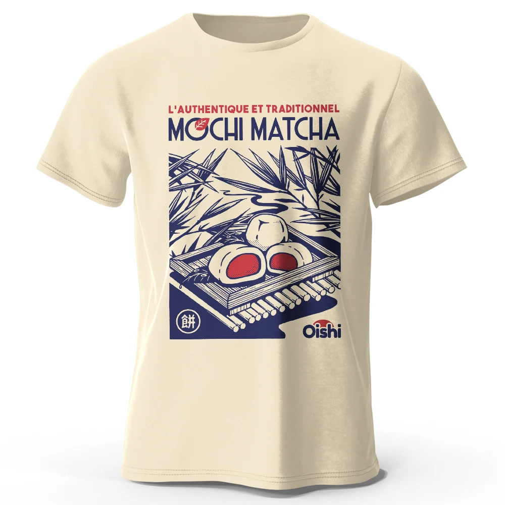 Künstlerisches japanisches Streetfood-Print-T-Shirt aus 100 % Baumwolle – handgezeichnetes Vintage-Design, trendige, bequeme Freizeitkleidung
