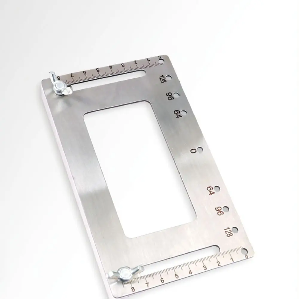 Stainless Steel Handle Hole Template Guide Woodworking Locator Tool For Cabinet Drawer Pull Mounting Precision Alignment