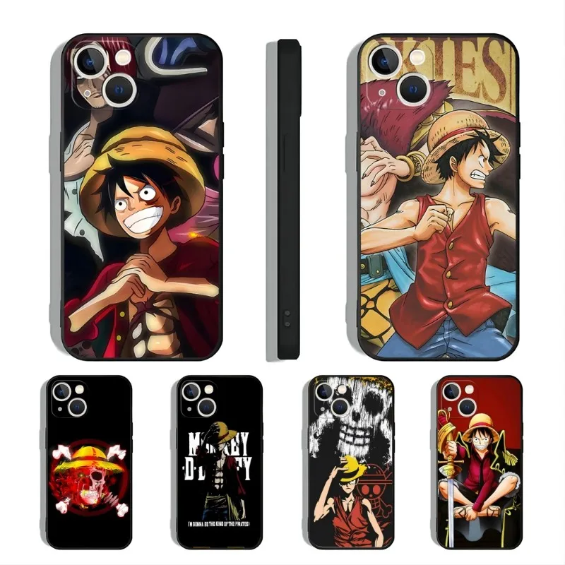 Anime O-nes P-iece Phone Case For Iphone 15 14 13 Pro Max 12 11 Xr X Xs Mini 6 7 8 Plus Se 2022 2020 High Quality Soft Silicone