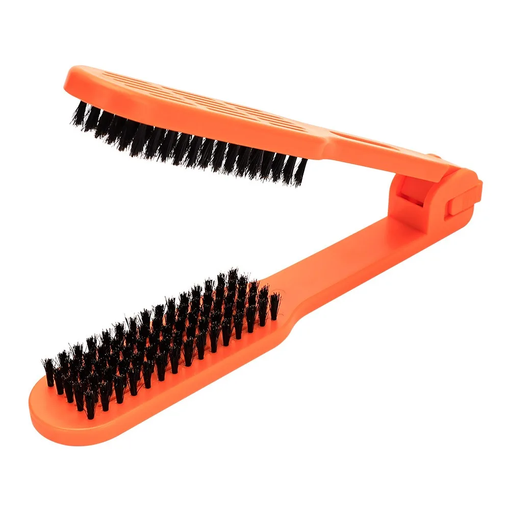 

Multifunctional Double Sided V Brush Anti-Static Hair Care Hairdressing Clamp Comb Anti-slip Hair Straightener
