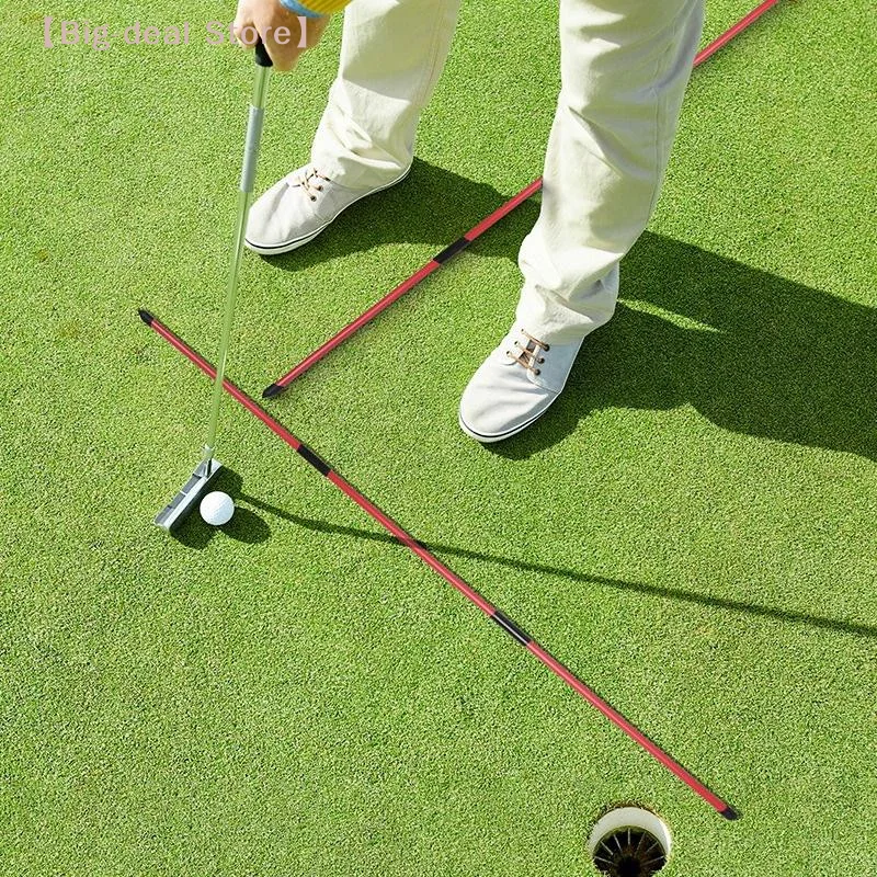 【M】Golf Alignment Sticks 2 Sets Alignment Practice Rods Collapsible 7 Colors Golf Alignment Sticks Golf Swing Training Tools