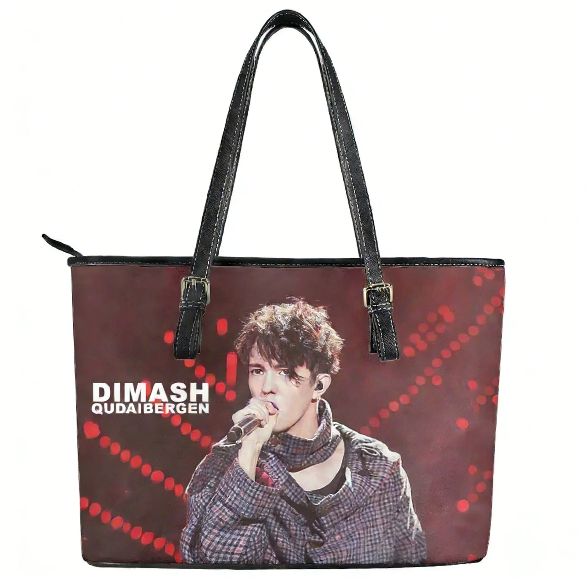 

Dimash Qudaibergen Custom Handbag Womens Mens Personalized Tote Bag Shoulder Bag Business Leather Purse Travel Bag Gift