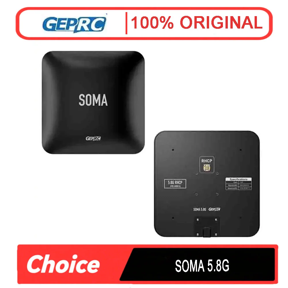 

GEPRC SOMA 5.8G RHCP Directional Patch Antenna - 17dBi High Gain for FPV Racing Drones & Diversity Systems