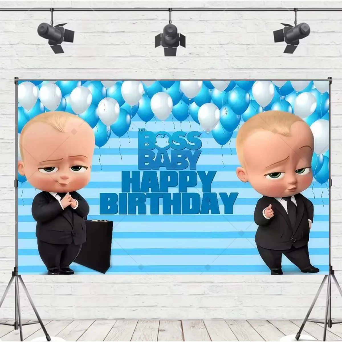 Cartoon Baby Junge Party Dekorationen Hintergrund Niedliches Baby & Kind Thema Kindergeburtstag Dekorationen Baby Taufe Banner Geschenk – Detail 6