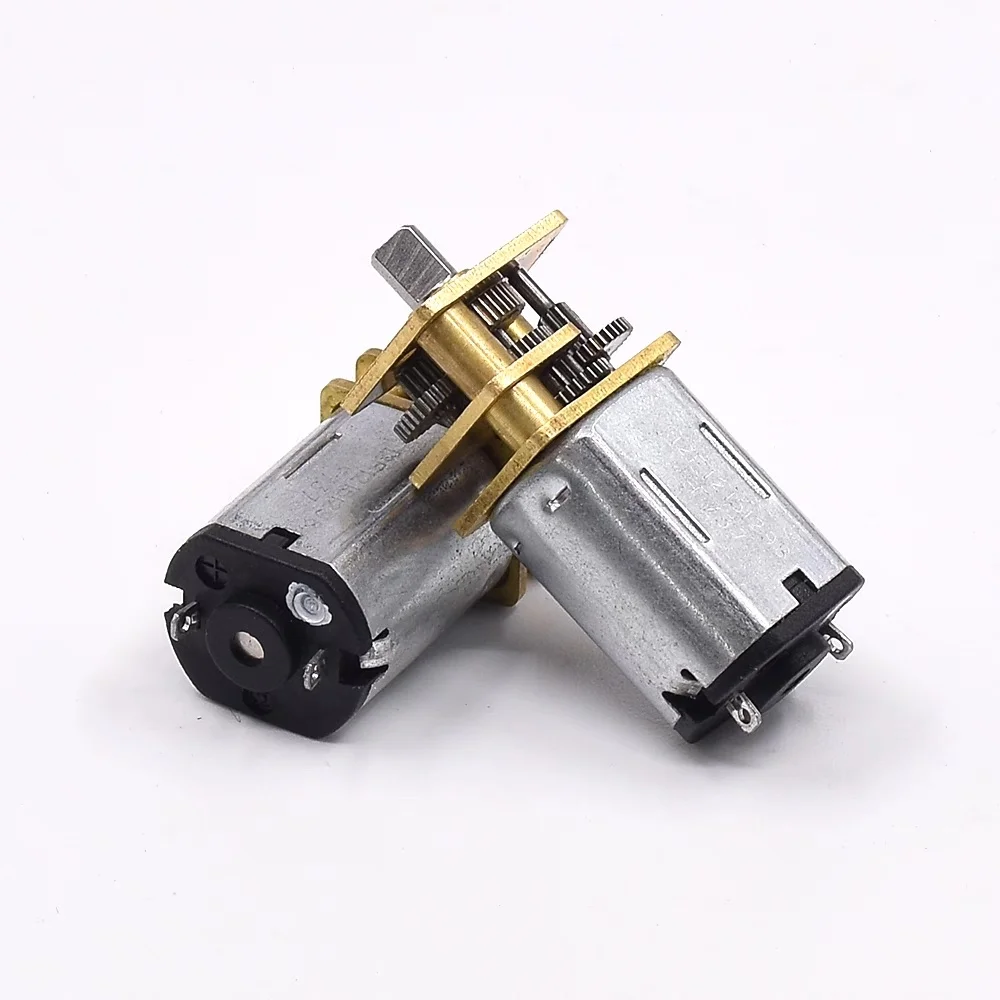 DC 3V-5V 3.7V Slow Speed Micro Mini N20 Gear Motor Short Shaft Full Metal Gearbox Reduction Ratio 298:1 DIY Electric Lock Robot