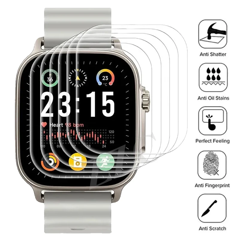 1-5PCS Soft Hydrogel Film Screen Protector For Realme Watch 5 HD Anti Scratch TPU Protective Film For Realme Watch 5 Accessories image 6