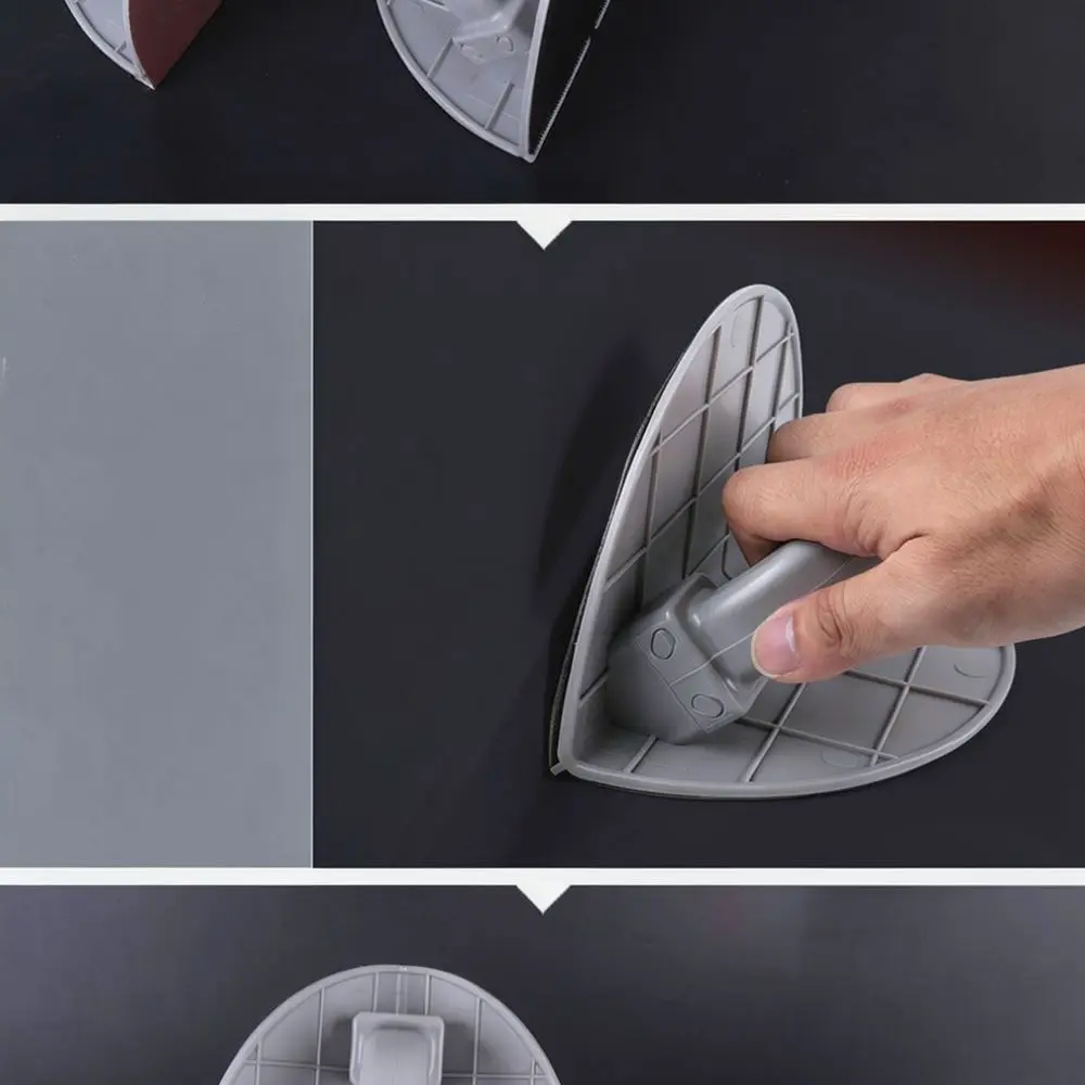 9 Inch Corner Sanding Pad Holder Semi Round Wall Smoothing Block Manual Drywall Abrasive Sander Tool For Surface Finishing