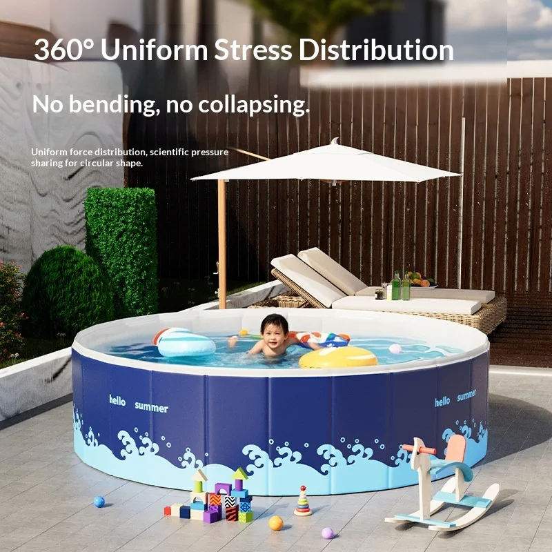 Portable Foldable Thickened Non Inflatable Family Swimming Pool Kids Splash Outdoor Easy Setup Swimming Pools Inflatable