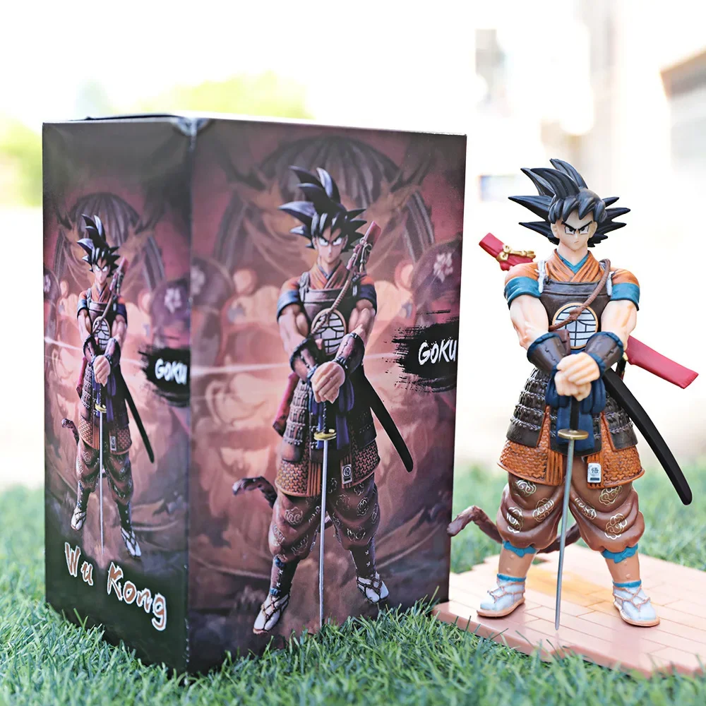 New 20cm Doll Model Dragon Ball Anime Figures Black Haired Warrior Son Goku Figurines Car Decoration Kids Toys Birthday Gifts