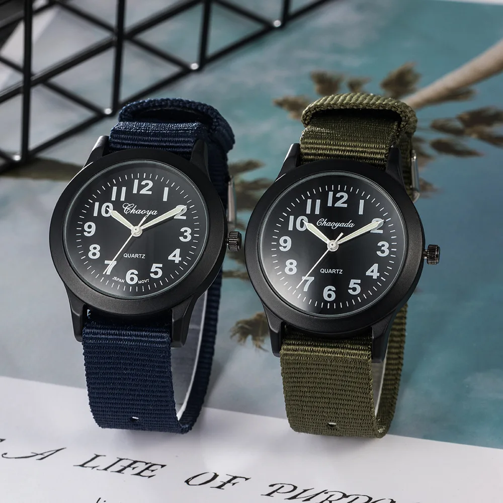 High Quality Children Boys Girls Digital Watch Quartz Wristwatches Students Exam Watches Nylon Strap for 5-12 Ages