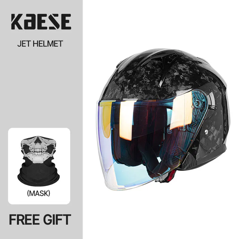 

Сверхпрочный кованый открытый шлем из углеродного волокна с компактным профилем, ветрозащитный дизайн, съемная моющаяся подкладка с защитой от царапин