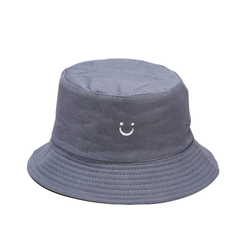 Smiling face double wear fisherman hat street trend basin hat travel sun protection couple hat tide windproof shade unisex