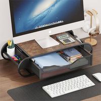 Drawer Desktop Riser&Coffee Capsule Organizer-Multi-Functional Monitor Stand with Storage for Home Office,Kitchen,Workspace