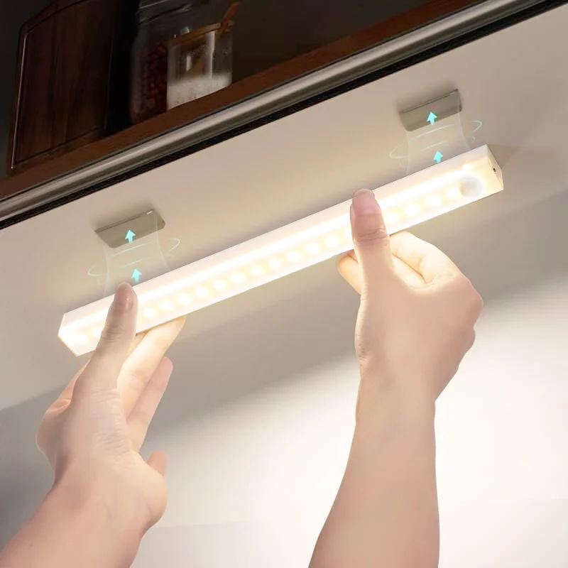 6-Pack USB LED Motion Sensor Closet Lights Rechargeable White Ideal for Wardrobes Cabinets Kitchens Offices Computer Desks Easy