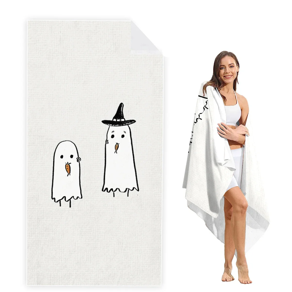 

Hallowmas Beach Towel Oversized, Super Absorbent Sand Free Thick Microfiber Beach Towel,Beach Towels for Kids,Men,Women