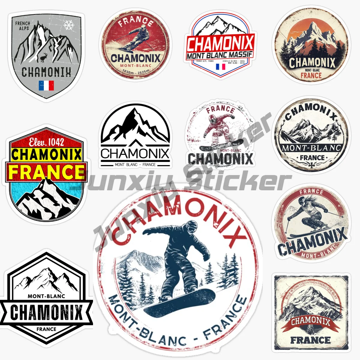 

CHAMONIX French town in the Alps Car Sticker Motorcycle Van Bicycle Moto Laptop Wall Room Window Decoration Decal Customizable