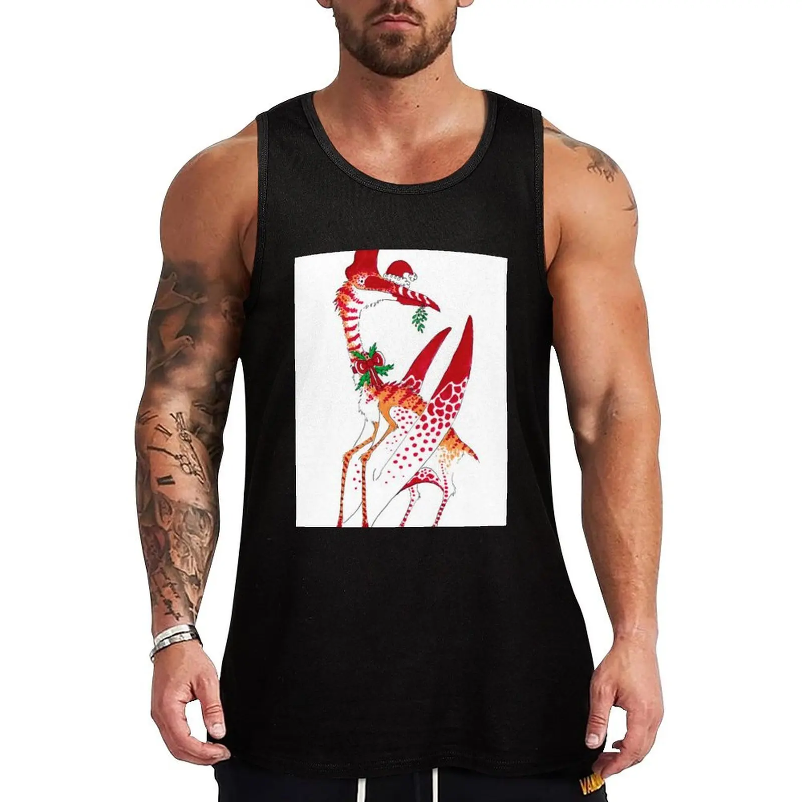 Christmas Quetzalcoatlus Tank Top Body man summer clothes man 2024 Men's gym clothing