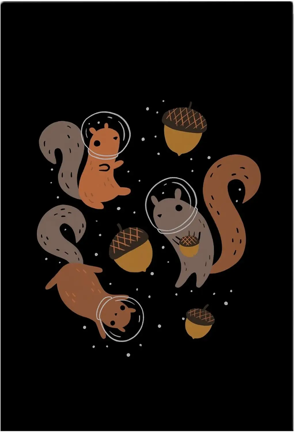 LookHUMAN Squirrels in Space Fun Garden or Yard Flag