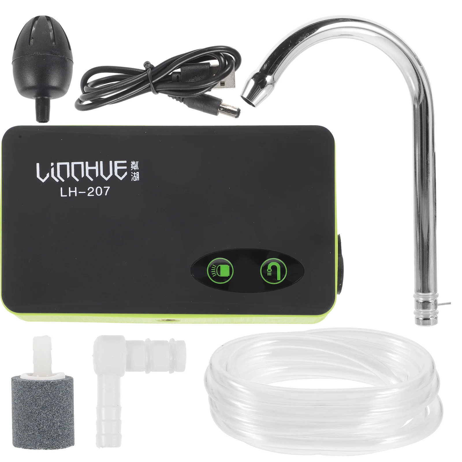 

Professional 3in1 Oxygen Pump Fishing Water Absorber Rechargeable LED Lights Aquarium Aerator Pond Fountain Gardening Tool
