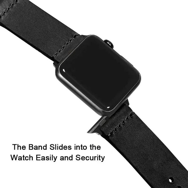 Vintage Genuine Leather for Apple Watch Ultra Band 49mm 45mm 41mm 44mm 42mm Retro Strap Iwatch Series 9 8 7 6 SE 5 4 3 40mm 38mm