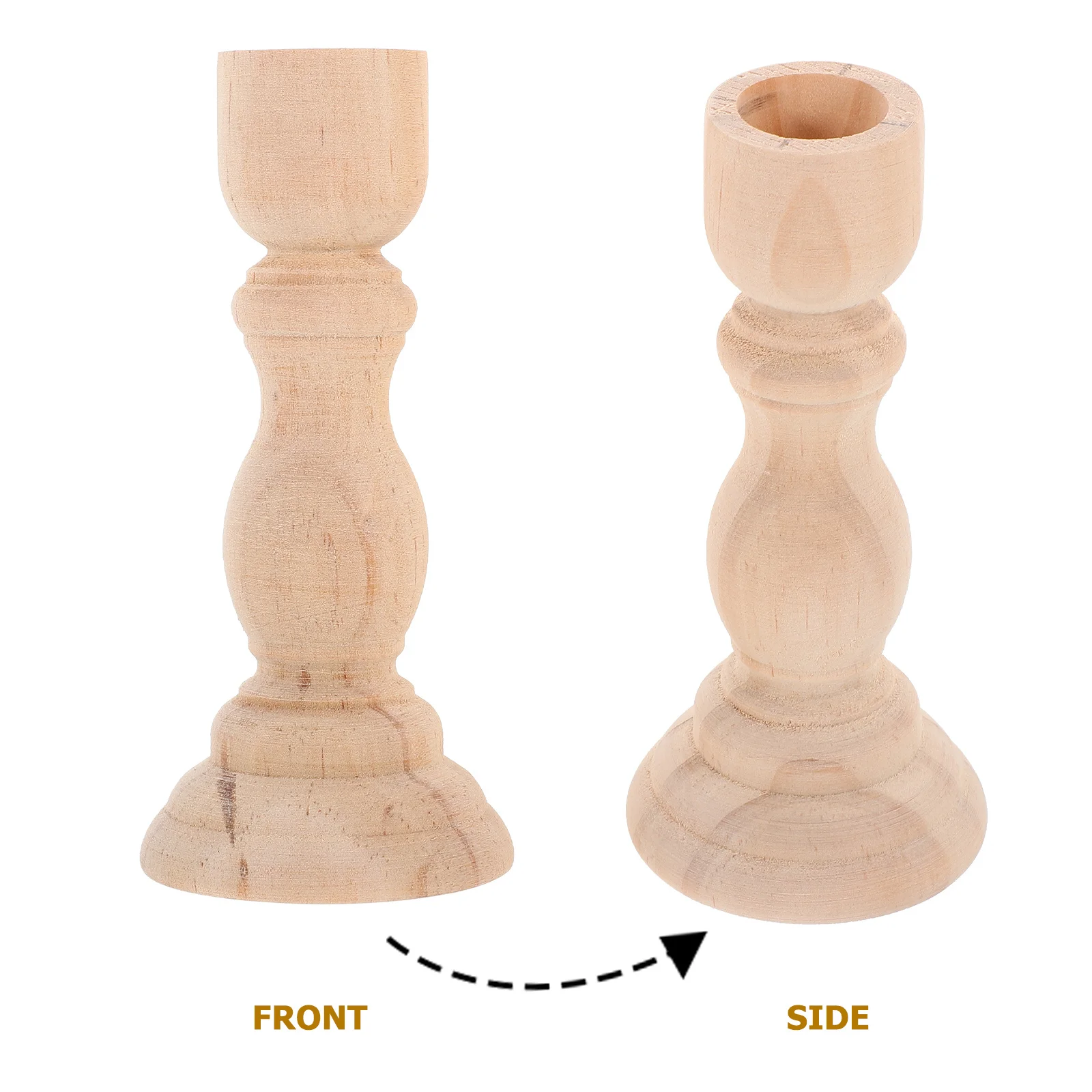 

2pcs Wooden Holders Vintage Rustic Table Centerpieces Tea Light Holder For Home Decor Wedding Desktop Ornament