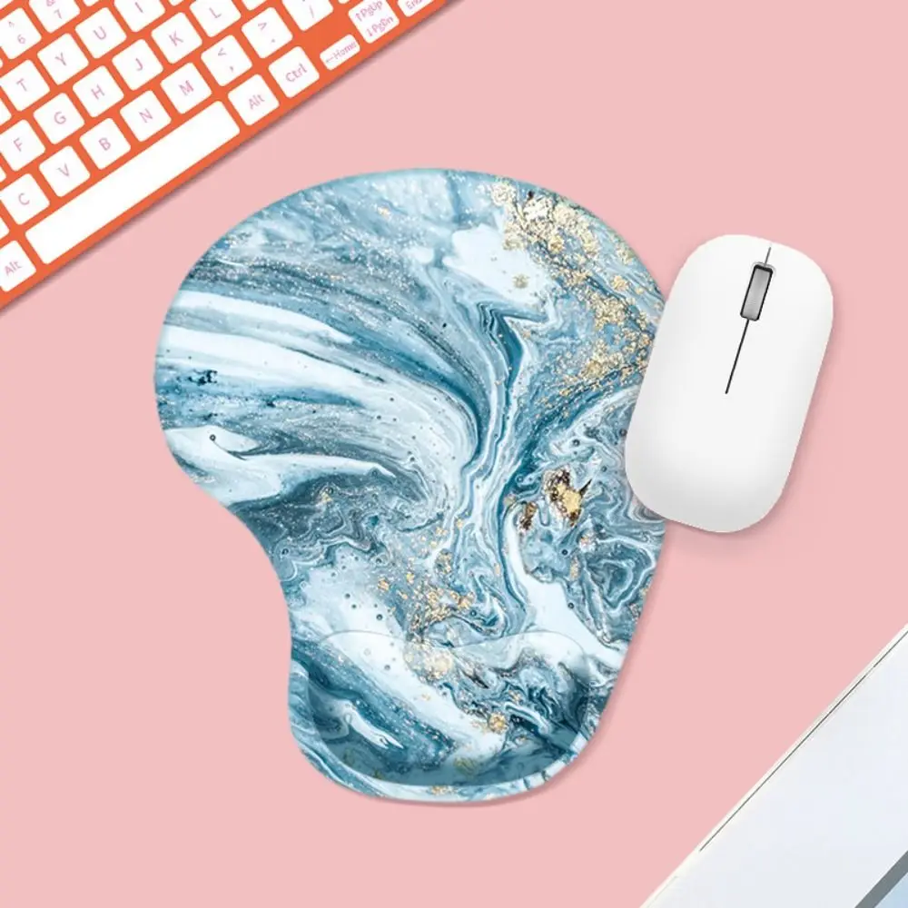 

Marbled Texture Wrist Rest Mouse Pad Oil Painting Non Slip Gaming Mousepad Ergonomic Comfortable Hand Support Mouse Mat