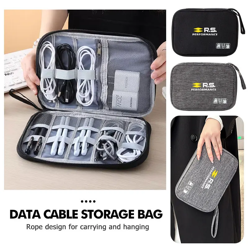 

Автомобильная дорожная портативная электронная цифровая сумка для хранения аксессуаров для Renault RS Kadjar Captur Clio Megane 2 3 4 Koleos Logan