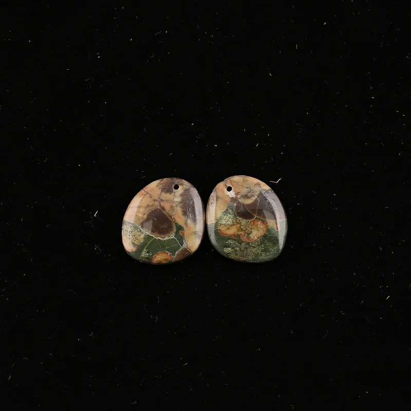 B&F Mushroom Jasper  Earring Beads for Jewelry Making, Handmade Natural stones beads, Stones for jewelry Making Supplies