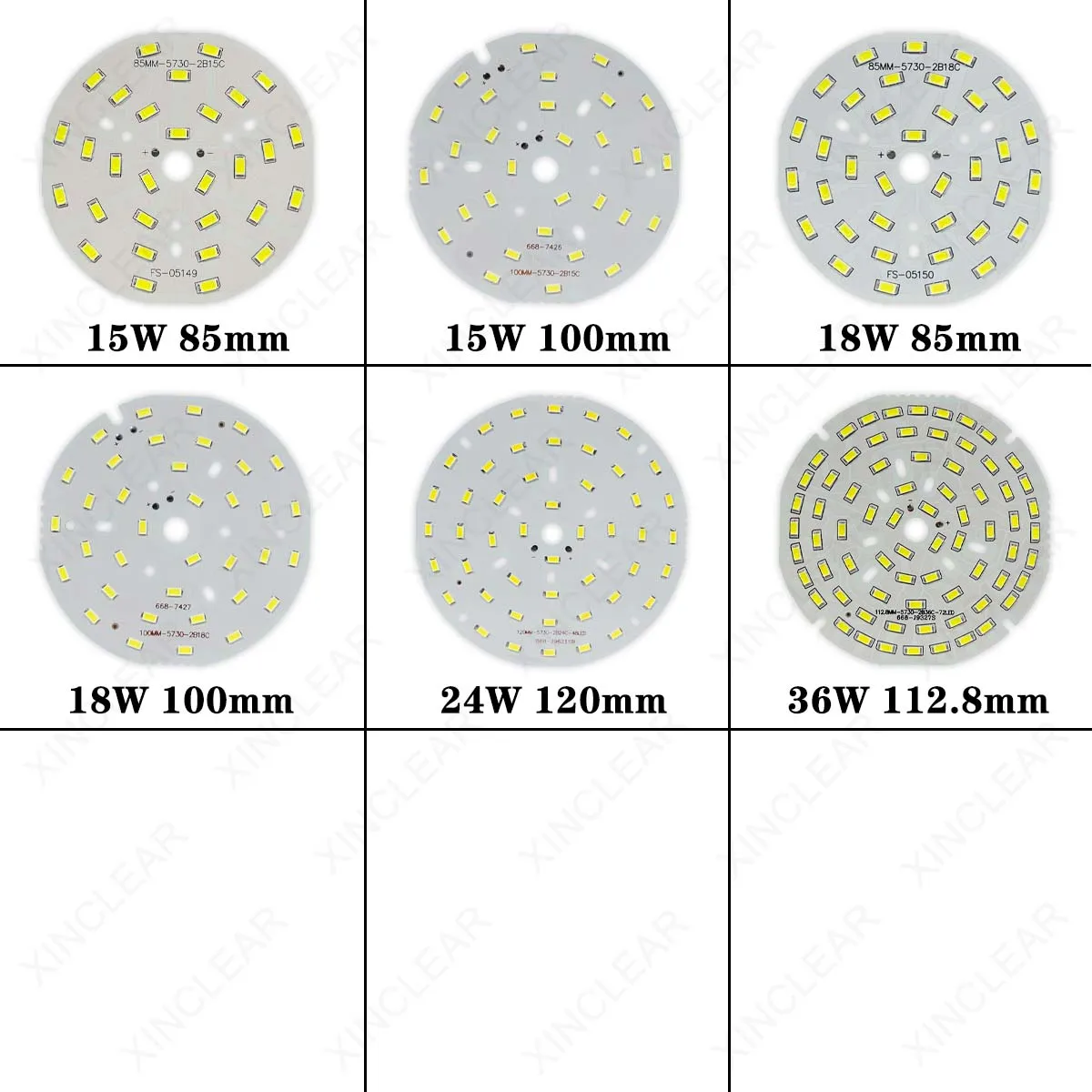 High Bright SMD5730 Light Board 3W 5W 7W 9W 12W 15W 18W 24W 30W 36W Lamp Panel PCB With LED For DIY LED Bulb Light Ceiling Lamp