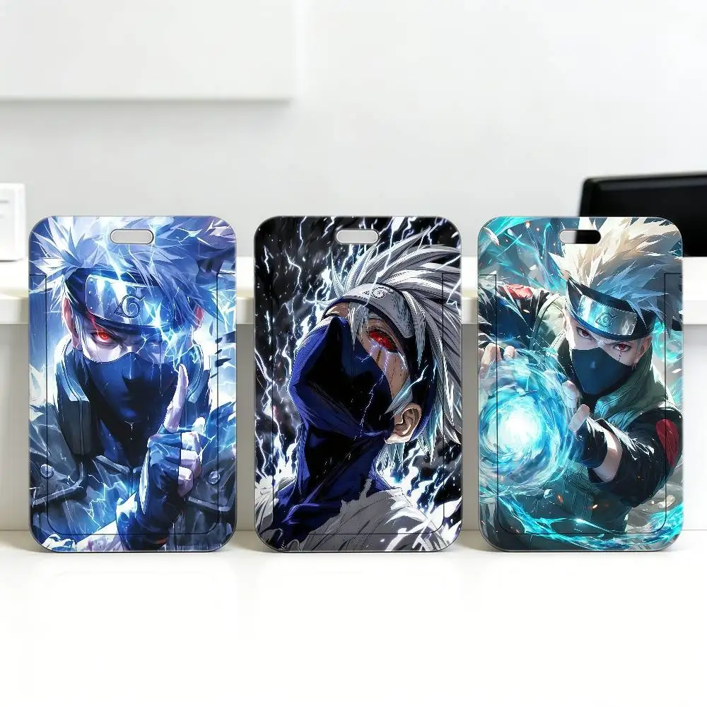 

K-Kakashi H-Hatake N-Naruto Creative card holder for students and buses unisex