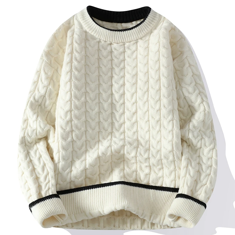 Pullovers Men's Sweat-shirt Autumn Men's Clothing Spring Male Sweater For Men Casual Streetwear Knit Fashion Hombre Warm Solid