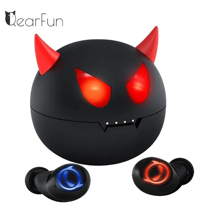 เด็กหูฟังไร้สายบลูทูธ5.0หูฟังไฮไฟเพลงหูฟังตัดเสียงรบกวน LED หูฟังเกมสาวไมโครโฟน