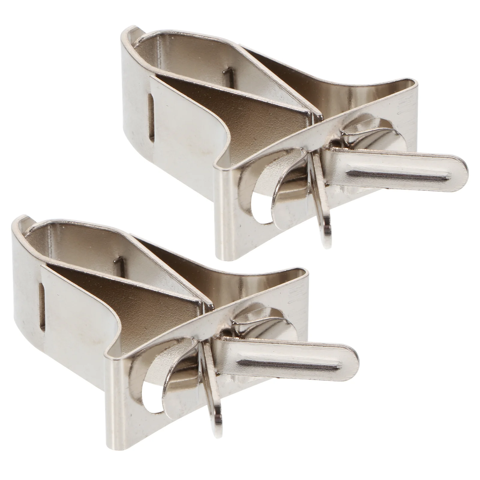 

2 Pcs Food Tongs Parrot Holder Feeding Clamp Securing Clip Bird Cage Vegetable Stainless Steel