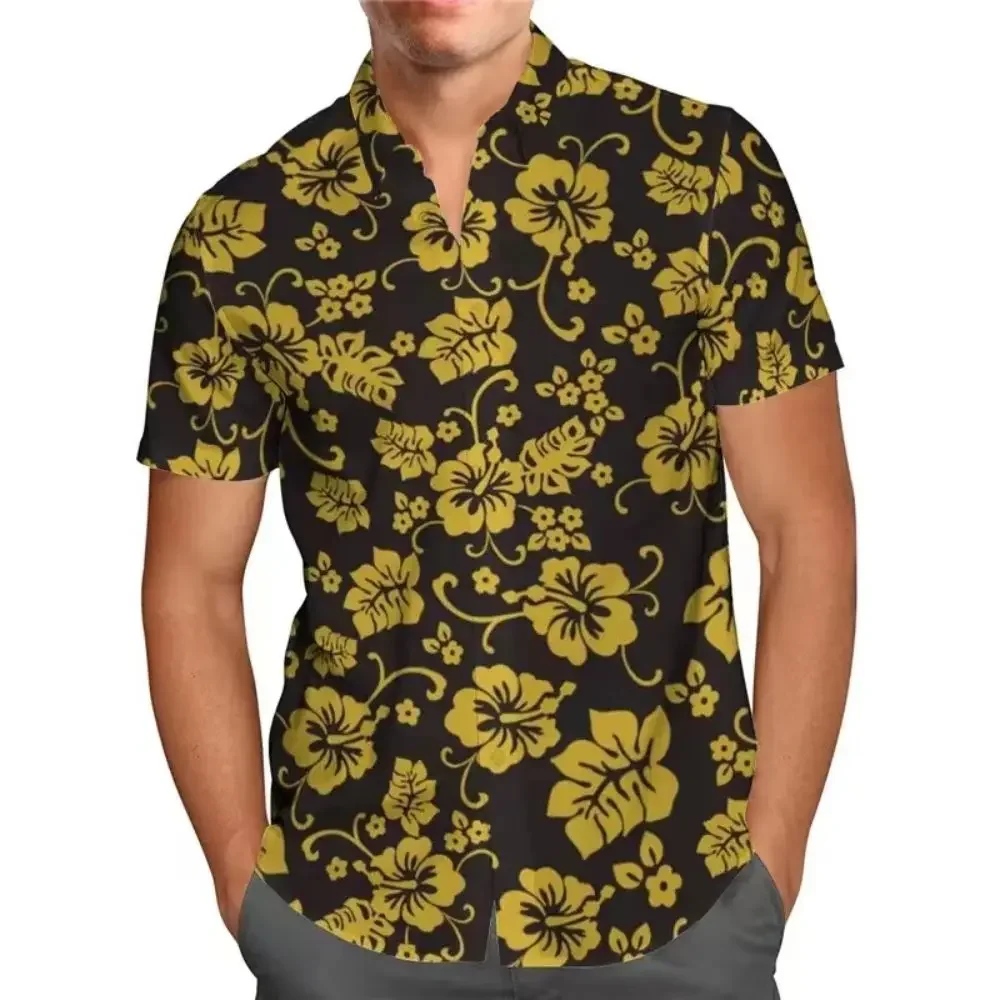 New Casual Shirt For Men Short Sleeve Tops 3d Flower Shirts Oversized Graphic Clothing Fashion Street Men's Hawaiian Shirts 2024 - Image 4