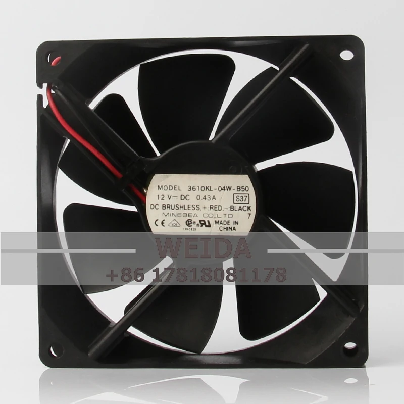 

3610KL-04W-B50 Case Cooling Fan for NMB DC12V 0.43A 92X92X25mm high quality dual ball bearing Fans